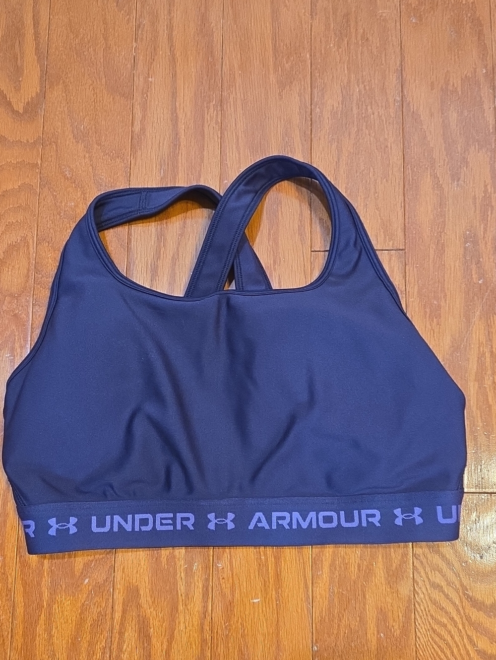 Under Armour Purple Crossback Sports Bra w/Branded Band Size XL